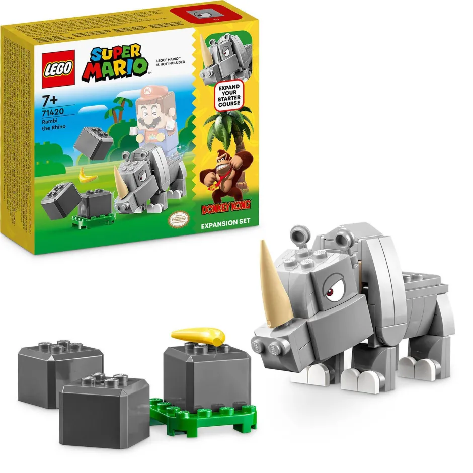 LEGO Super Mario Uitbreidingsset: Rambi De Neushoorn 71425^ Bouwspeelgoed