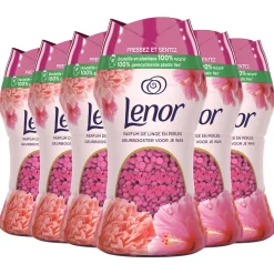 Lenor In-Wash Pioenroos En Hibiscus Geurparels - 6 X 140 Gram Hot