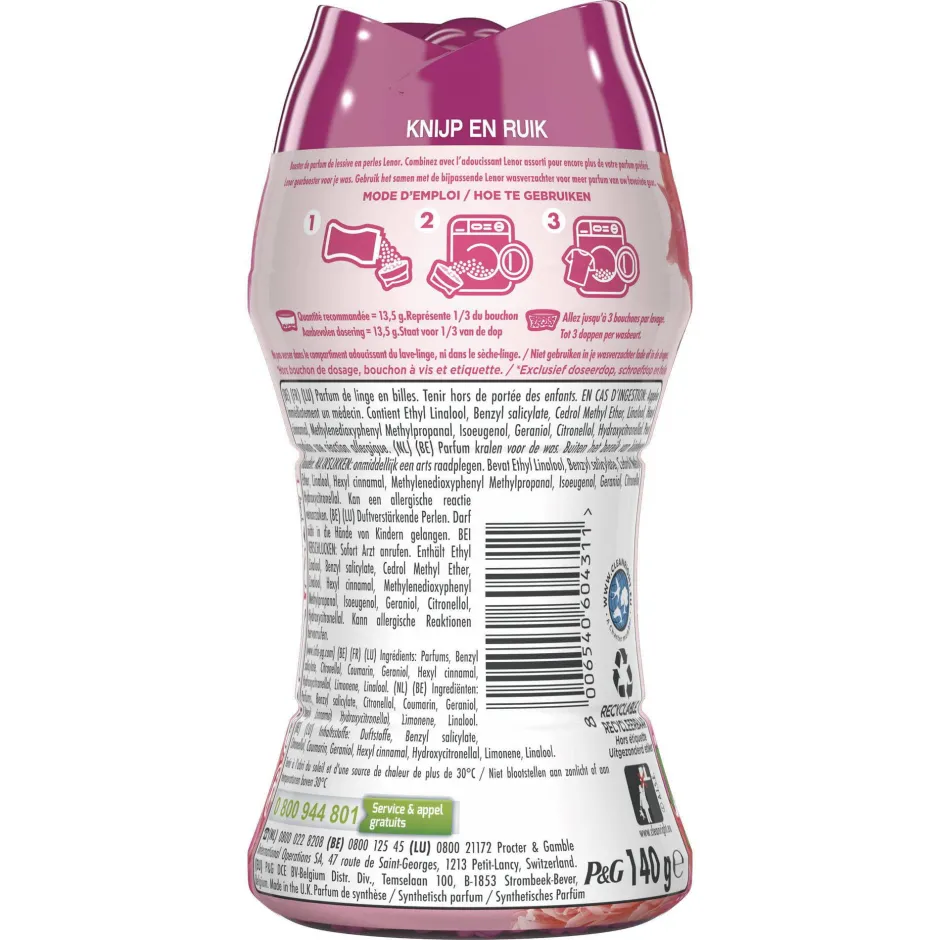 Lenor In-Wash Pioenroos En Hibiscus Geurparels - 6 X 140 Gram Hot