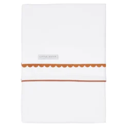 Little Dutch Baby Ledikantlaken 110X140 Cm Pure Rust Rounded Geborduurd