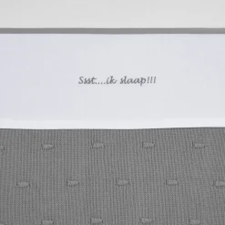 Meyco Baby Ledikantlaken Ssst...Ik Slaap!! 100X150 Grey
