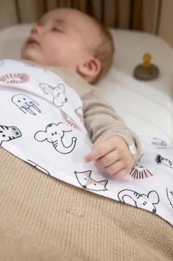 Meyco Baby Ledikantlaken Animal/Uni - Set Van 2 100X150 Cm Wit/Multi Online