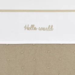 Meyco Baby Wieglaken Hello World 75X100 Cm Sand Outlet