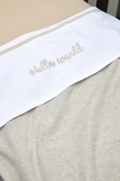 Meyco Baby Wieglaken Hello World 75X100 Cm Sand Outlet