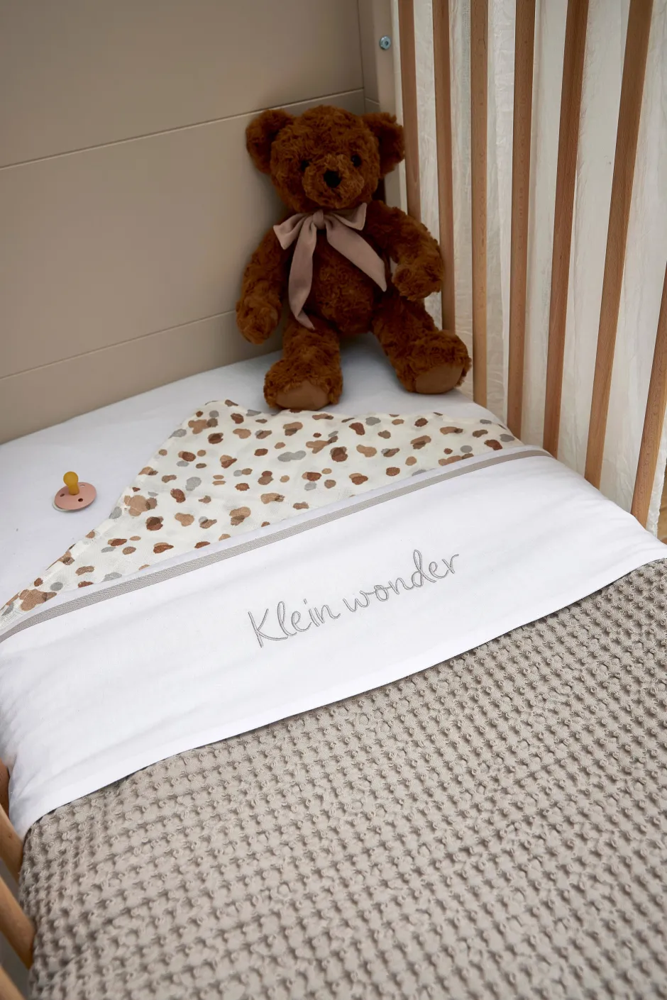 Meyco Baby Wieglaken 'Klein Wonder' Greige Best