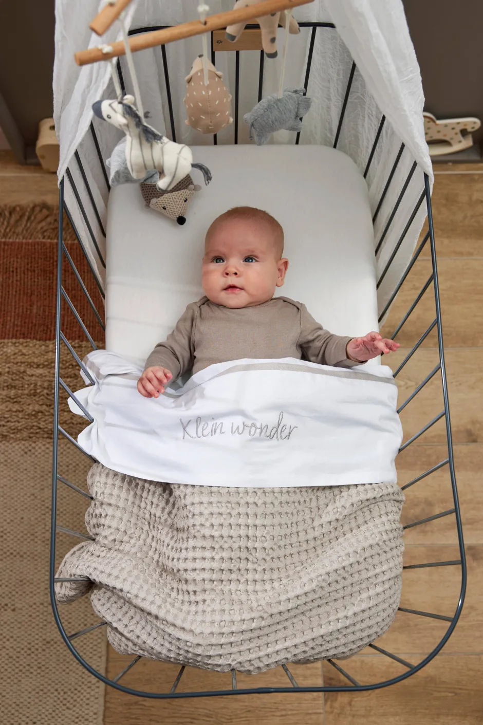 Meyco Baby Wieglaken 'Klein Wonder' Greige Best