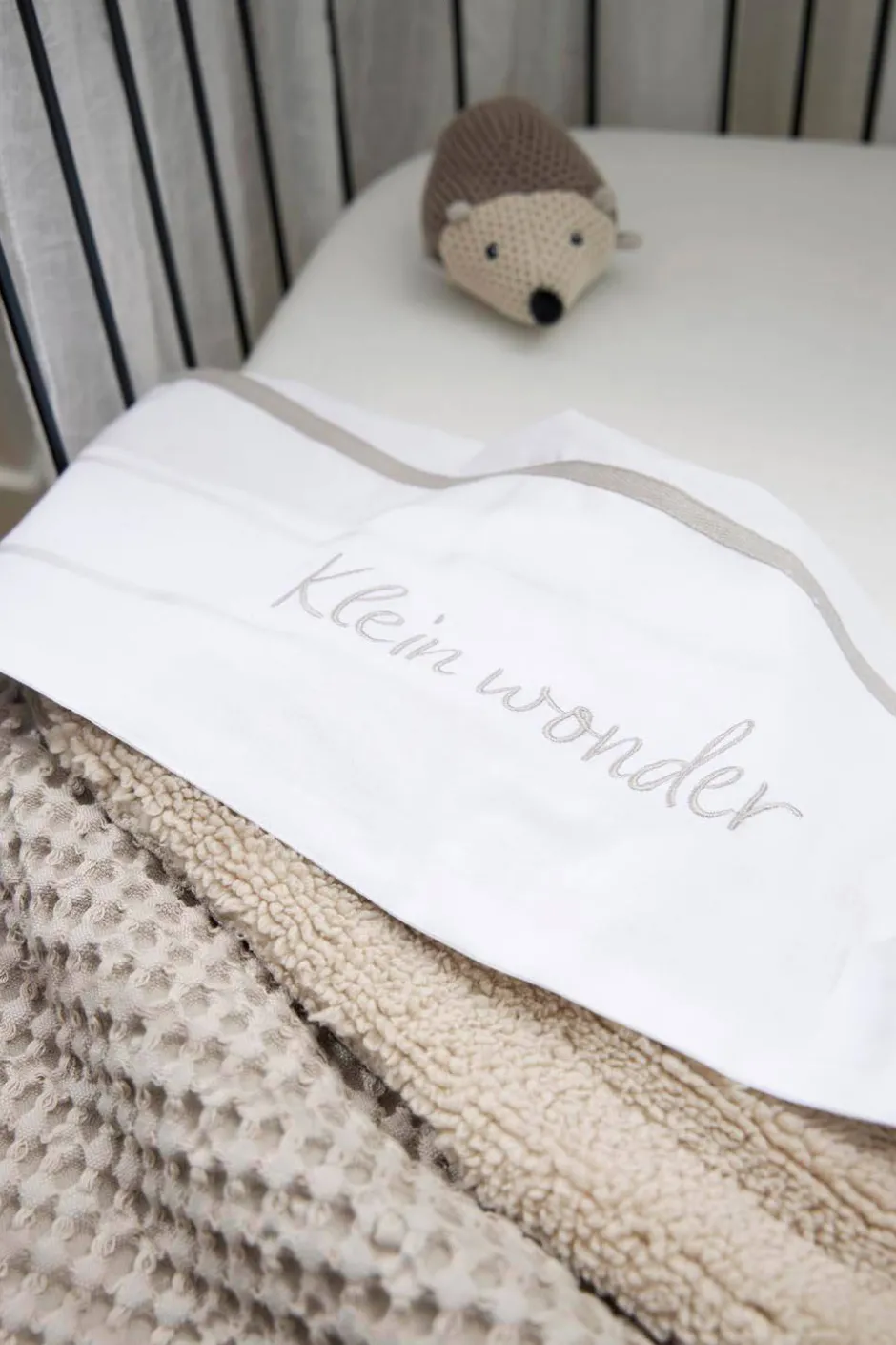 Meyco Baby Wieglaken 'Klein Wonder' Greige Best