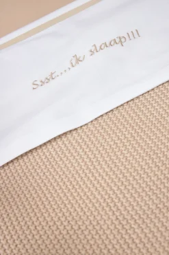 Meyco Baby Wieglaken Ssst...Ik Slaap!! 75X100 Sand Clearance
