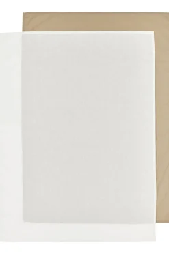 Meyco Baby Wieglaken 75X100 Cm - Set Van 2 Uni Offwhite / Uni Taupe New