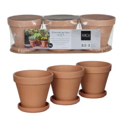 Mica Decorations Bloempot Stan (Set Van 3) - (O13,5X12 Cm)^ Bloempotten