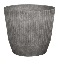 Mica Decorations Rio Bloempot Rond Lichtgrijs - (H28Xo31 Cm)^ Bloempotten