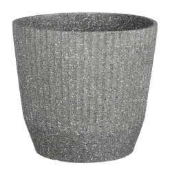 Mica Decorations Rio Bloempot Rond Grijs Terrazzo - (H28Xo31 Cm)^ Bloempotten
