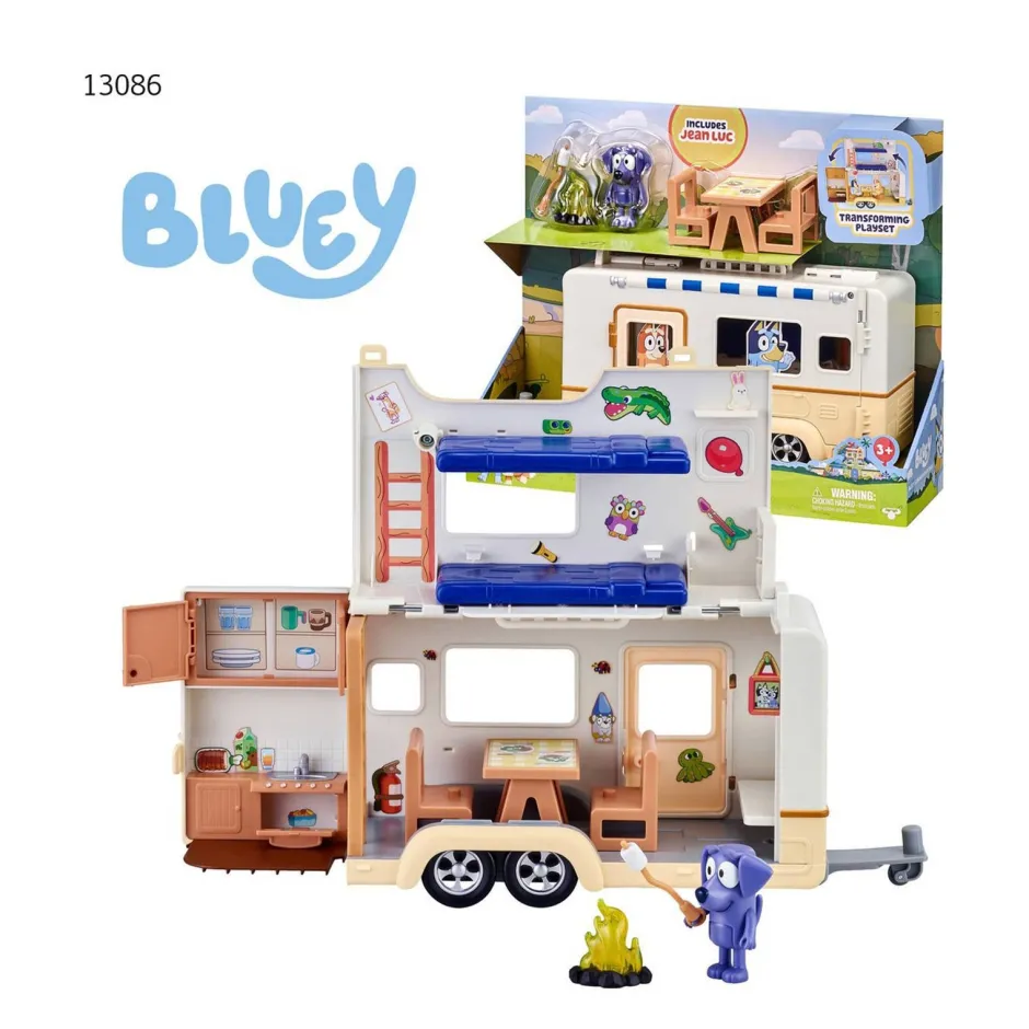 Moose Toys Bluey Kampeeravonturen Speelset^ Speelgoedvoertuigen