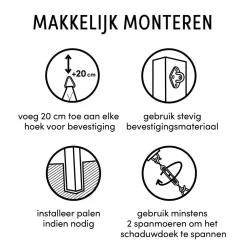 Nesling Coolfit Schaduwdoek Rechthoek (400X300 Cm)^ Schaduwdoeken