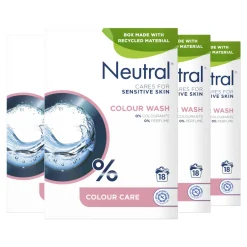 Neutral Parfumvrij Kleur Waspoeder - 4 X 18 Wasbeurten - Voordeelverpakking - 72 Wasbeurten Sale