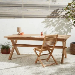 NOUS Garden Teak Tuintafel Tautan (200X100 Cm)^ Tuintafels