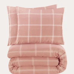 NOUS Living Katoenen Dekbedovertrek 2 Persoons Line Check (200X220 Cm) Hot