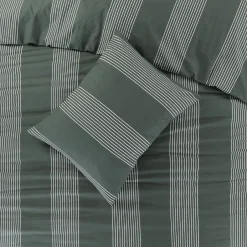 NOUS Living Katoenen Dekbedovertrek 2 Persoons Wide Stripe (200X220 Cm) New
