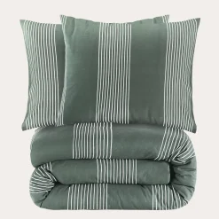 NOUS Living Katoenen Dekbedovertrek Lits-Jumeaux Wide Stripe (240X220 Cm) Sale