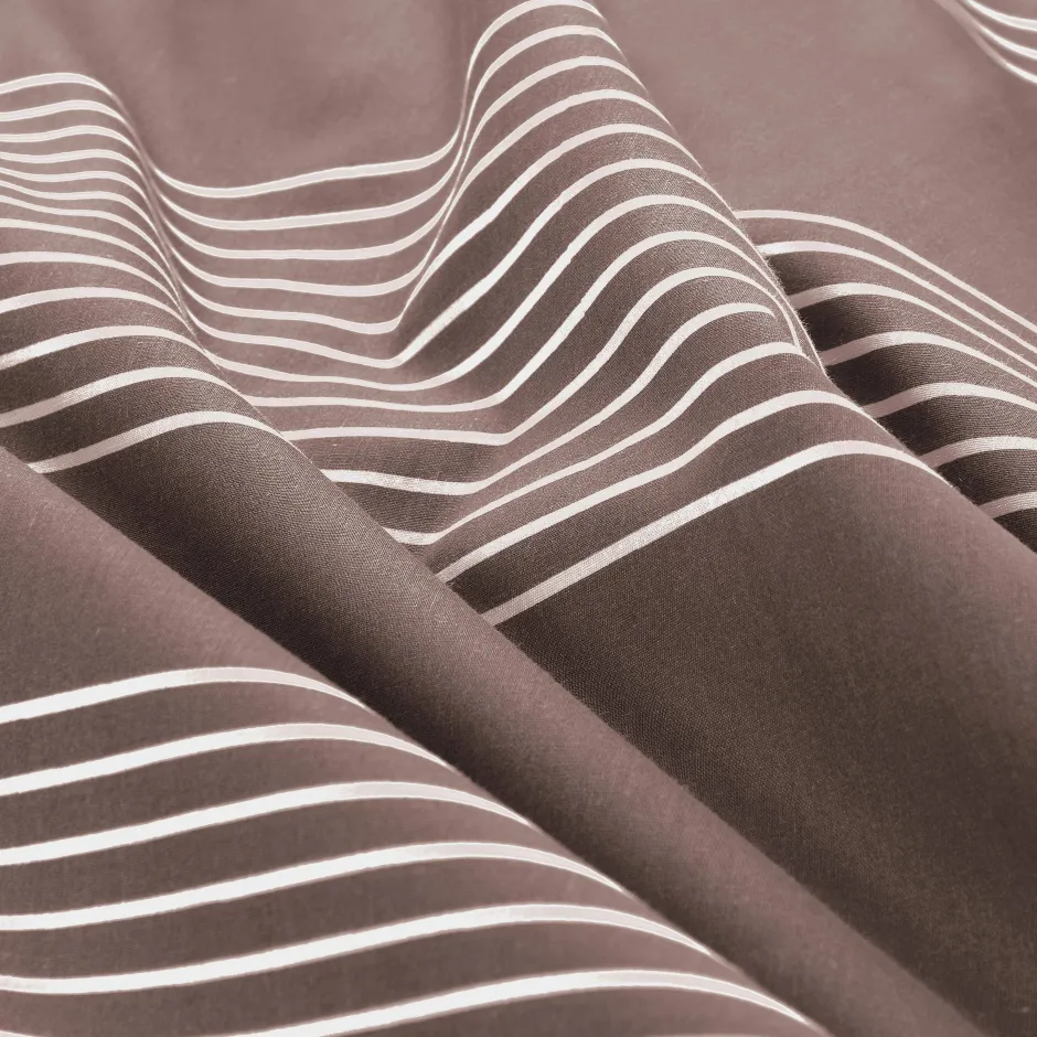 NOUS Living Katoenen Dekbedovertrek 1 Persoons Wide Stripe (140X220 Cm) Outlet