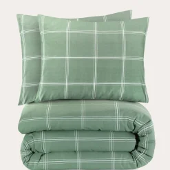 NOUS Living Katoenen Dekbedovertrek Lits-Jumeaux Line Check (240X220 Cm) Outlet