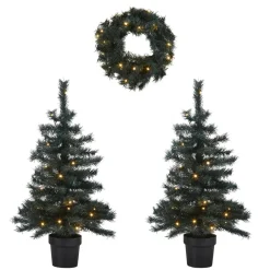 Nova Belle 2 Verlichte Buiten Kerstbomen En Krans Fraser (H95 X O55 Cm) Hot