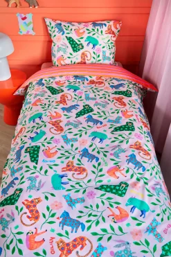 Oilily Katoenen Dekbedovertrek Baby Happy Zoo (100X135 Cm) Outlet