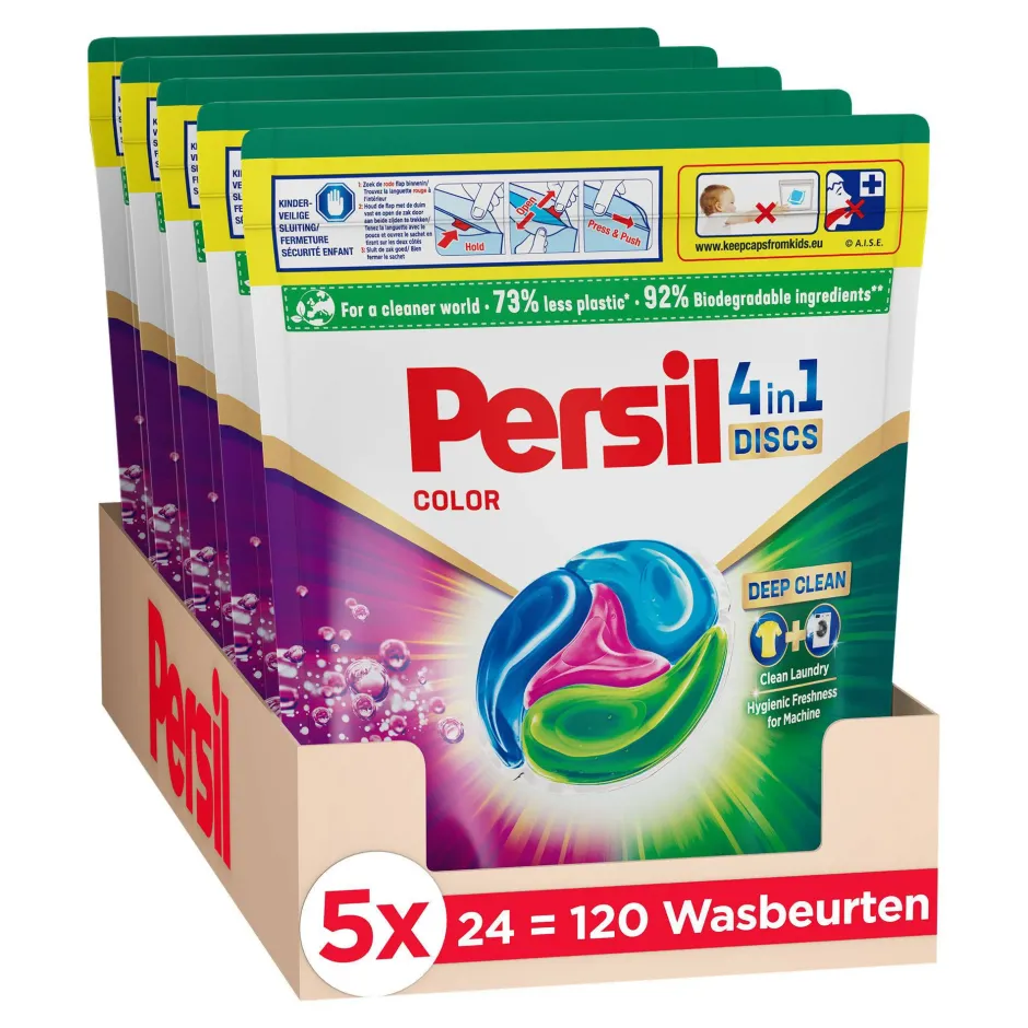 Persil Discs Color Doy - Wascapsules - Voordeelverpakking - 5 X 24 Wasbeurten - 120 Wasbeurten New