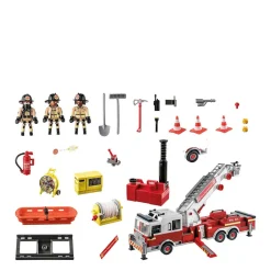 Playmobil City Action Brandweerwagen: Us Tower Ladder 70935^ Speelfiguren