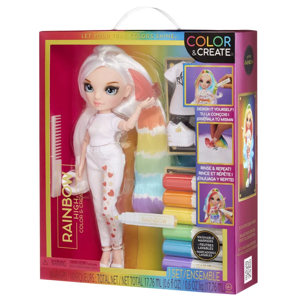 Rainbow High Color & Create Fashion Doll- Character 1 (Blue Eyes)^ Houten Speelgoed