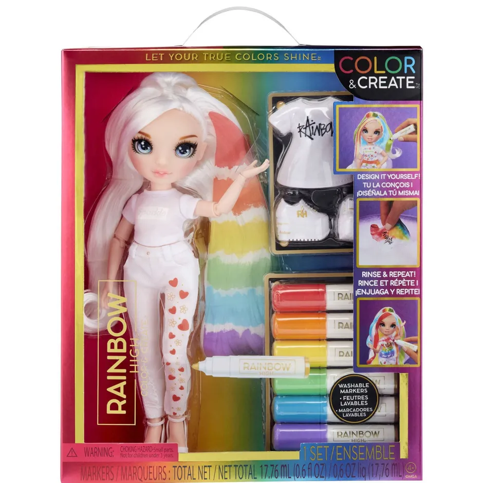 Rainbow High Color & Create Fashion Doll- Character 1 (Blue Eyes)^ Houten Speelgoed