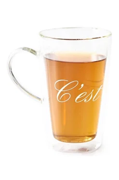 Riviera Maison C'Est Chaud Theeglas (O9 Cm) Clearance