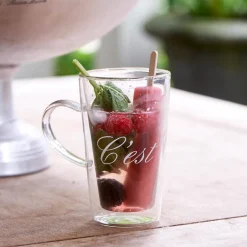 Riviera Maison C'Est Chaud Theeglas (O9 Cm) Clearance