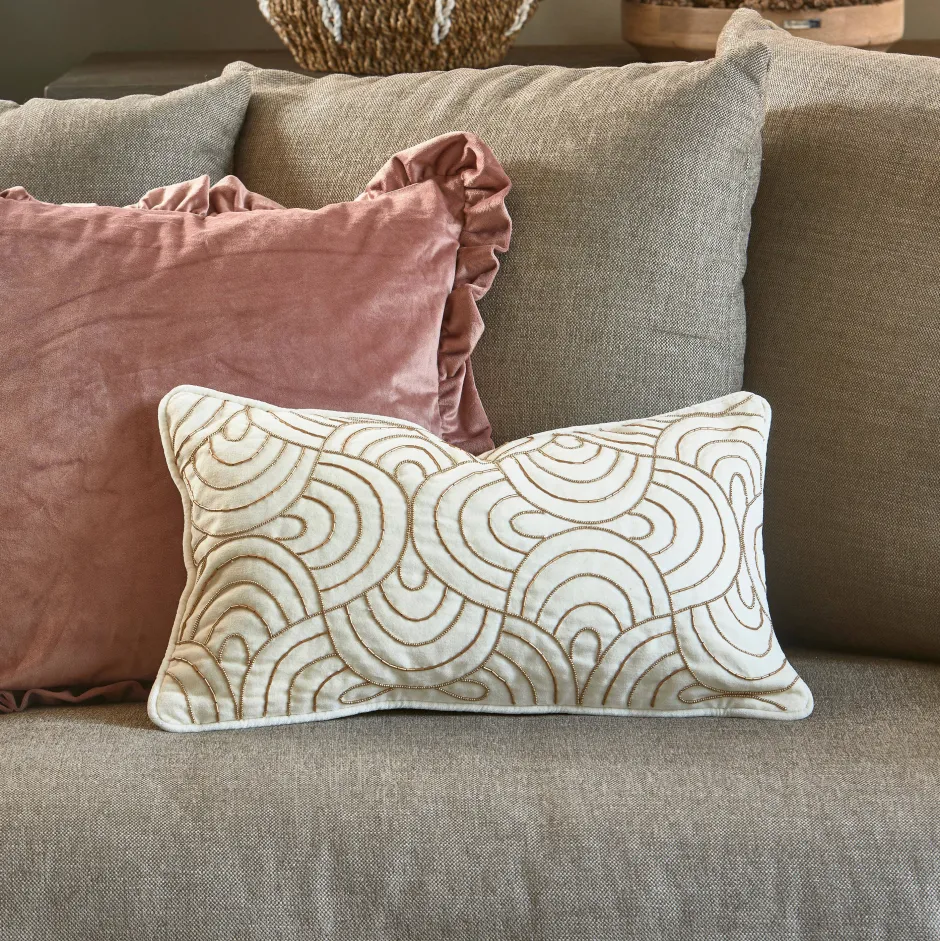 Riviera Maison Sierkussenhoes Rm Velvet Beads (30X50 Cm) New