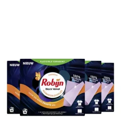Robijn Classics Black Velvet Wasmiddeldoekjes - 4 X 16 Wasstrips - Voordeelverpakking - 64 Wasbeurten Clearance