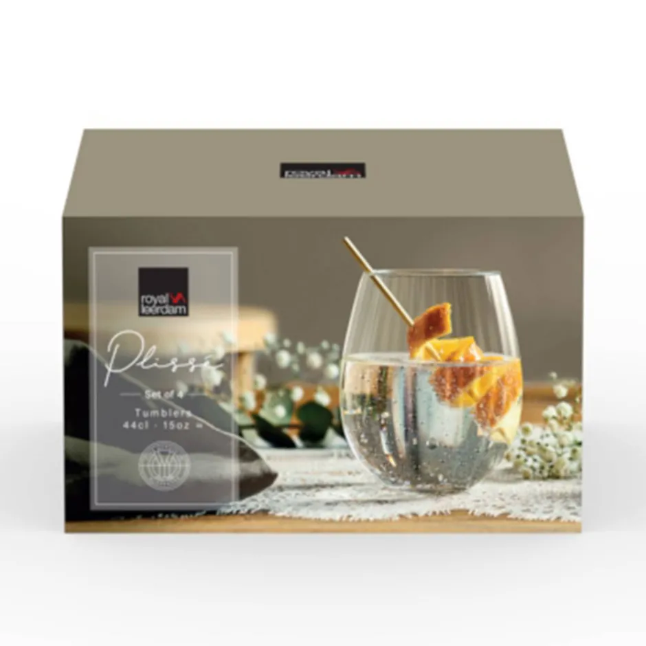 Royal Leerdam Waterglas Plisse (Set Van 4)