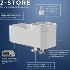 Tiger Opbergbak Met Handdoekhaak 2-Store (24,9X15,7 Cm) Online