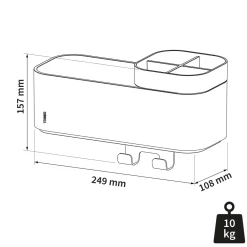 Tiger Opbergbak Met Handdoekhaak 2-Store (24,9X15,7 Cm) New