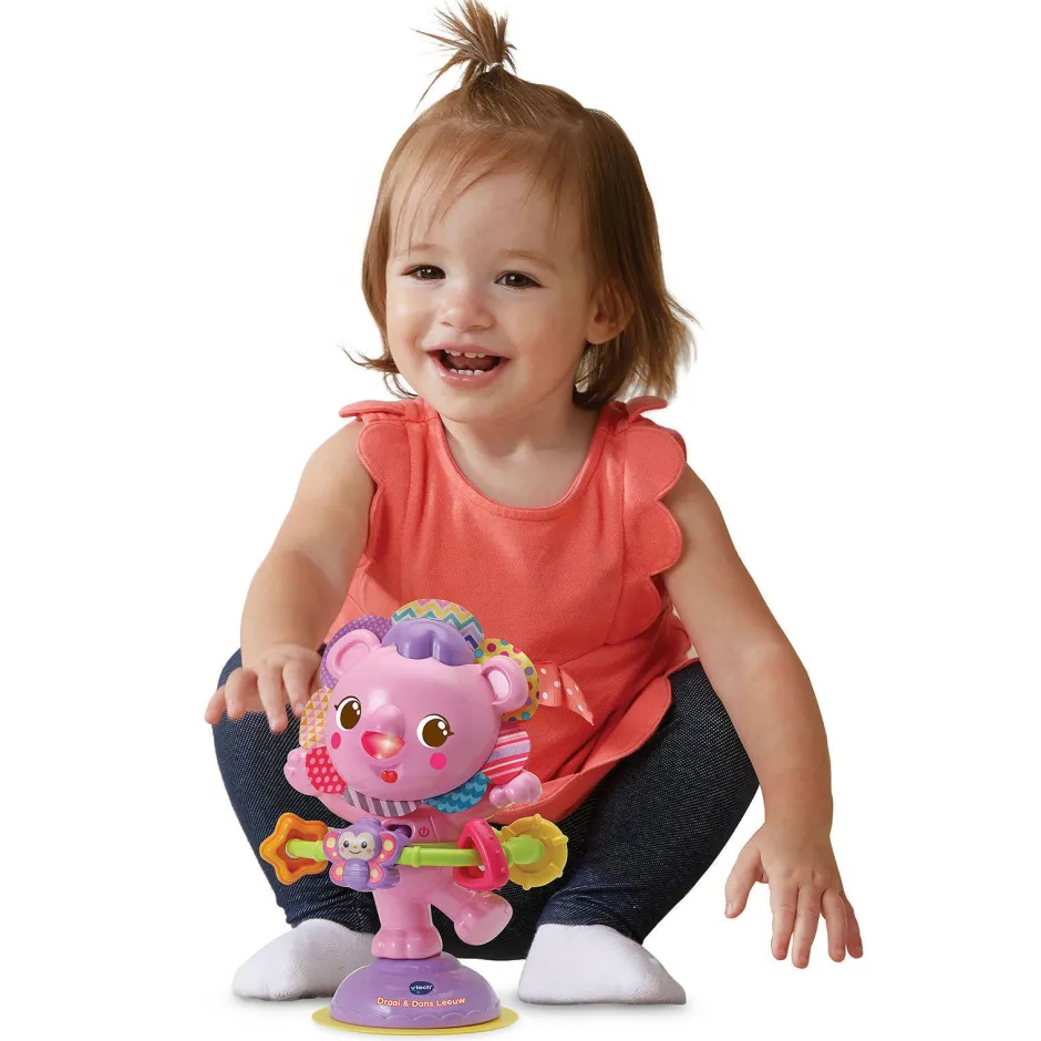 VTech Baby Dans & Draai Leeuw Roze^ Peuterspeelgoed