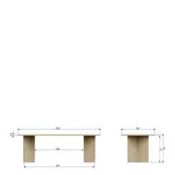 vtwonen Eetkamertafel Angle (90X220 Cm) Discount