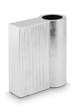 vtwonen Vaas Metal Ribbed