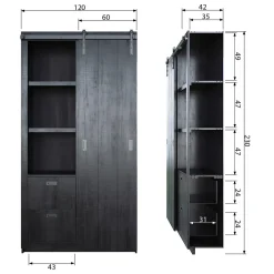 vtwonen Wandkast Slide Barn New