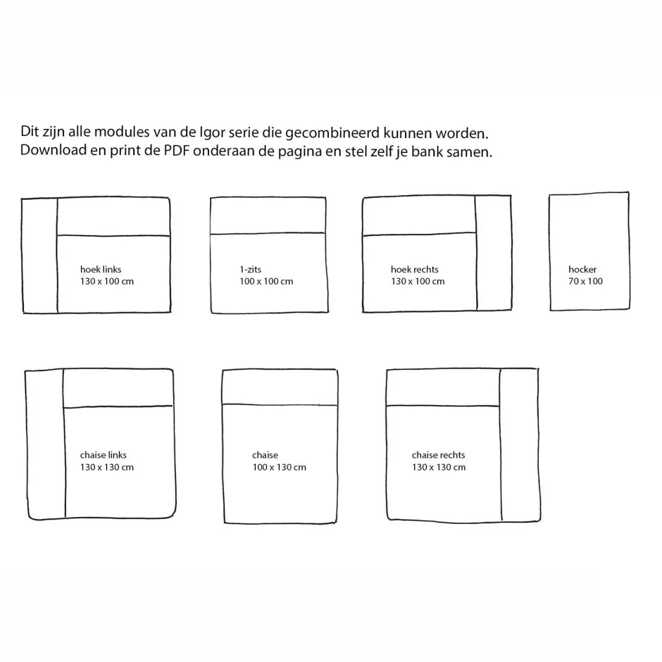 Wehkamp Home Igor Modulair Bankelement (Chaise Links) Discount