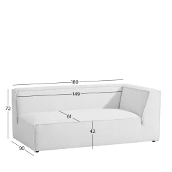 Wehkamp Home Newton Modulair Bankelement (Boucle ) (2-Zits Arm Rechts) Online