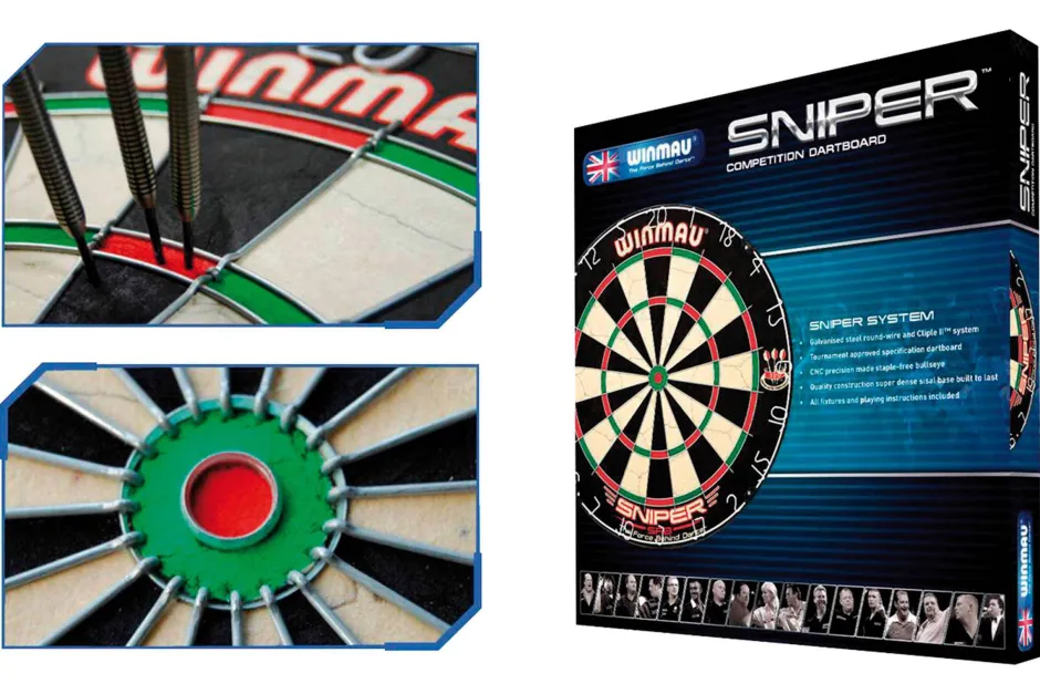 Winmau Sniper Dartset - Dartbord En 6 Dartpijlen^ Darten