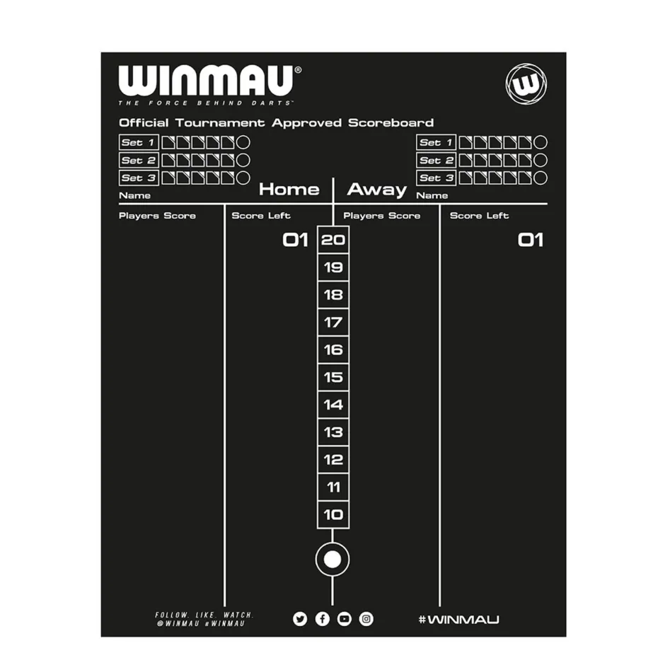 Winmau Whiteboard Scoreboard 40 X 30^ Darten