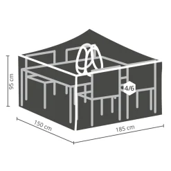 Winza Outdoor Covers Tuinmeubelhoes Tuinset M + Bobbin^ Tuinmeubelhoezen