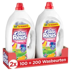 Witte Reus Color Reus Gel - Vloeibaar Wasmiddel - Gekleurde Was - Voordeelverpakking - 2 X 100 Wasbeurten - 200 Wasbeurten Outlet