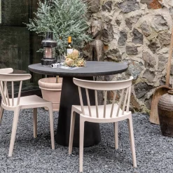 Woood Damon Eettafel Betonlook 76Xo100^ Tuintafels