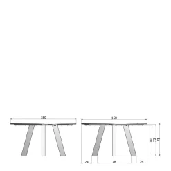 Woood Eettafel Rhonda Xl 150 Cm